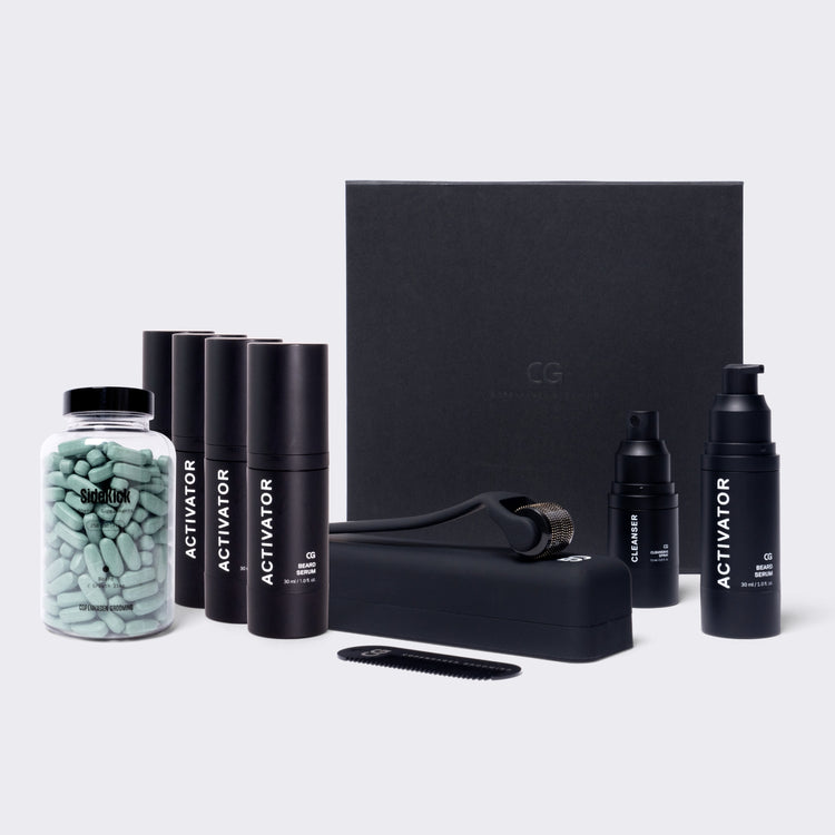 Beard Growth Kit + Sidekick Beard Growth Copenhagen Grooming Denmark 250 Dages Forbrug