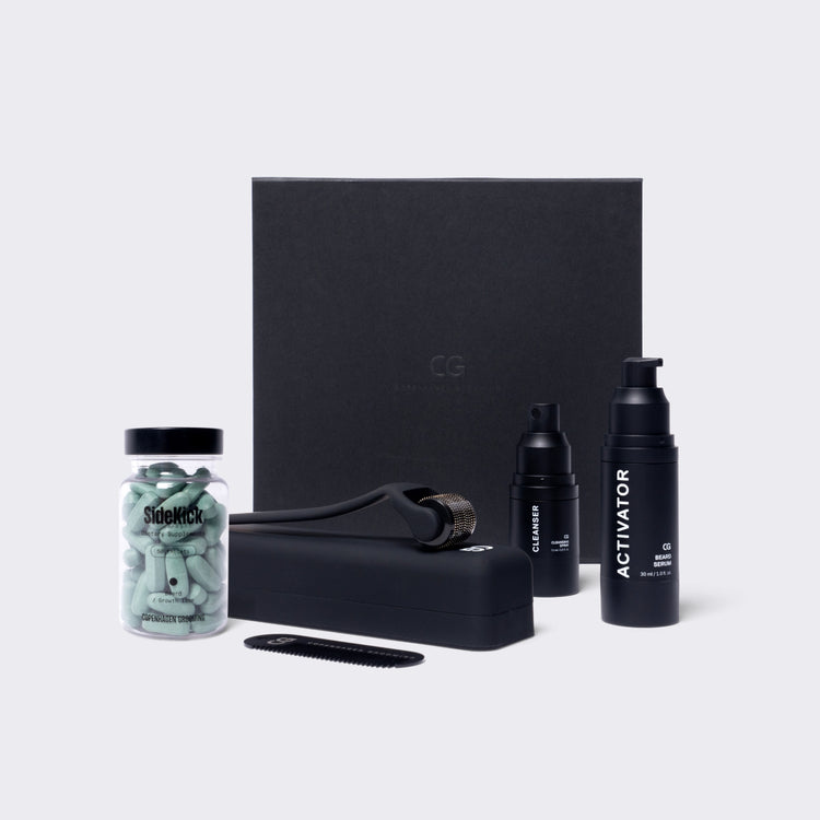 Beard Growth Kit + Sidekick Beard Growth Copenhagen Grooming Denmark 50 Dages Forbrug