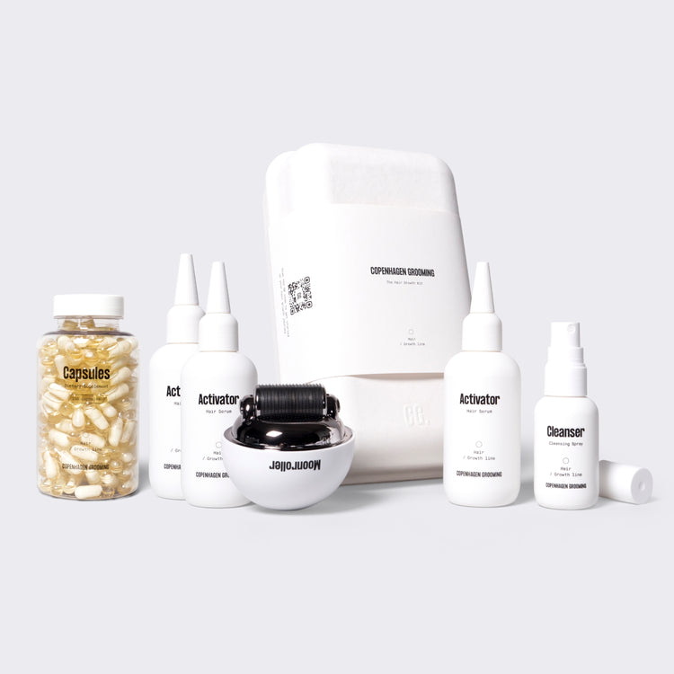 Hair Growth Kit + Capsules Hair Growth Copenhagen Grooming Denmark 150 Dages Forbrug
