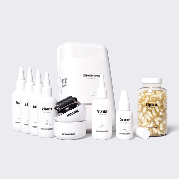Hair Growth Kit + Capsules Hair Growth Copenhagen Grooming Denmark 250 Dages Forbrug